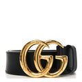 Gucci Calfskin Double G 40mm Belt 75 30 Black