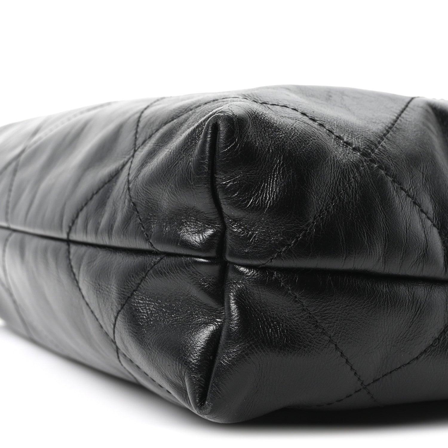 Chanel Shiny Calfskin Quilted Small Chanel 22 Black
