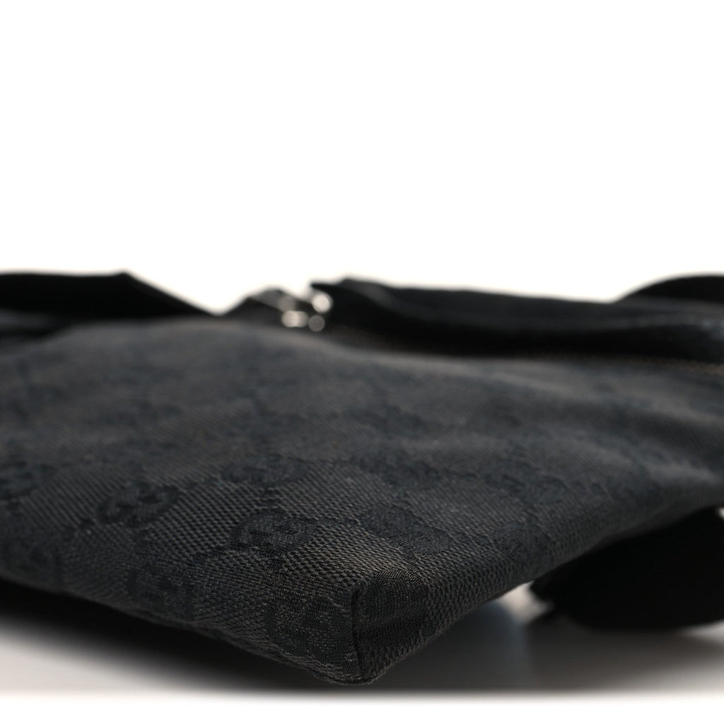Gucci GG Monogram Double Pocket Belt Bag Black