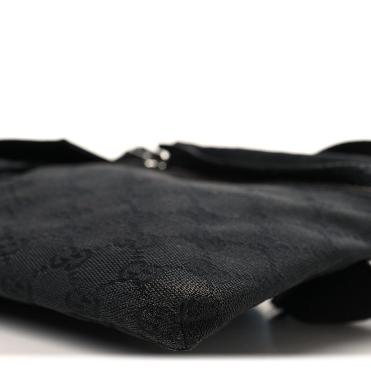Gucci GG Monogram Double Pocket Belt Bag Black