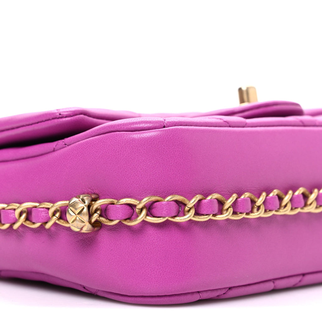 Chanel Lambskin Quilted CC Small Dynasty Flap Purple