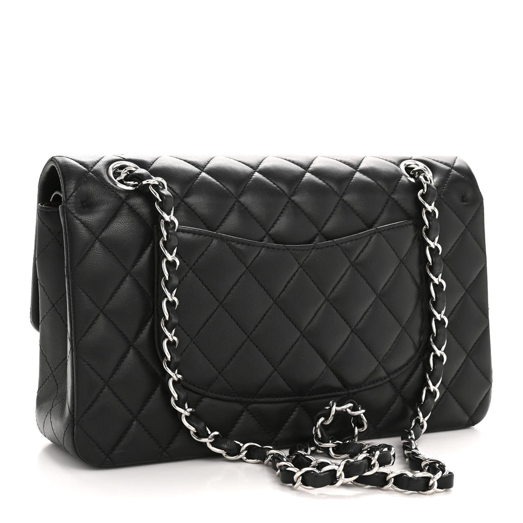 Chanel Lambskin Quilted Medium Double Flap Black
