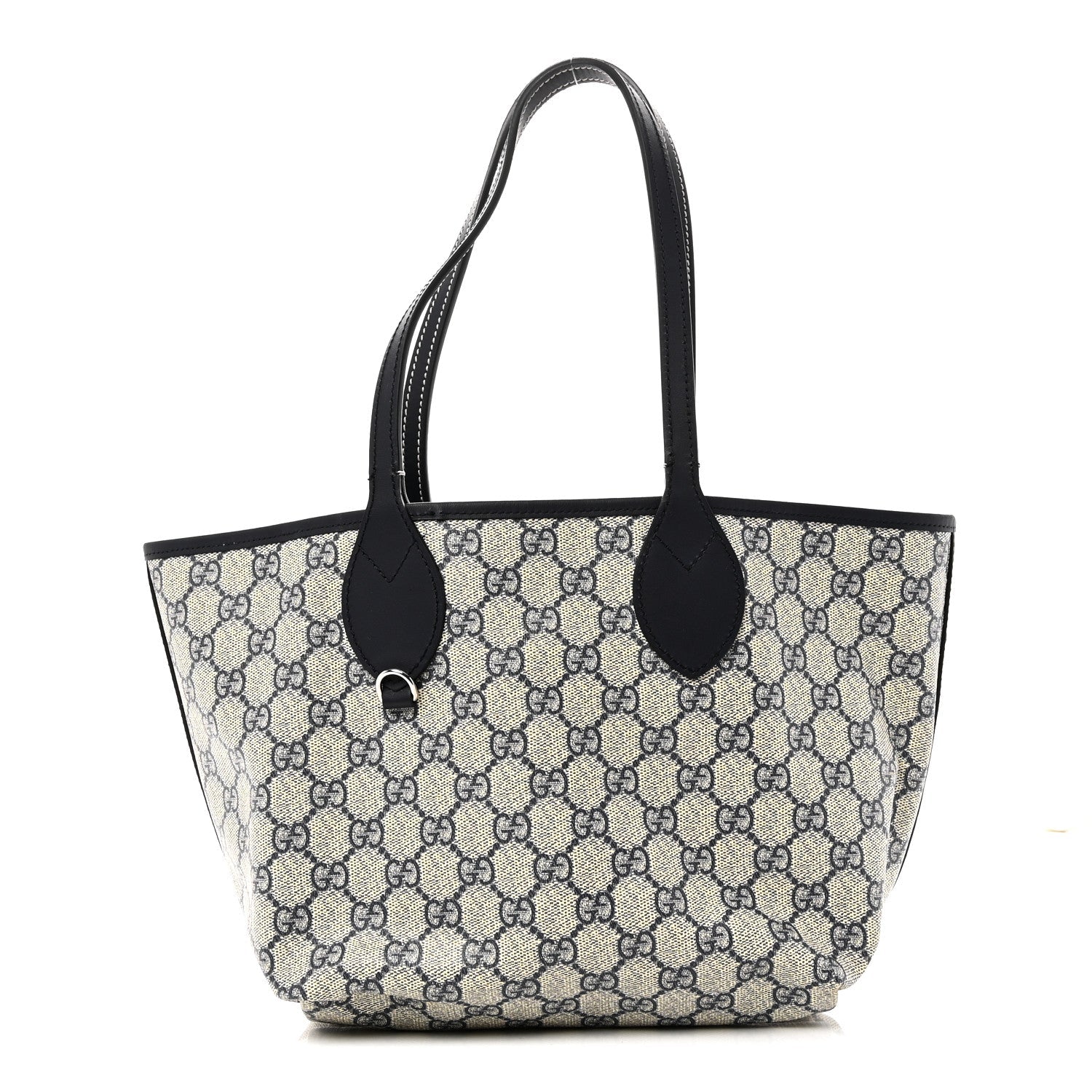 Gucci GG Supreme Monogram Denim Small Totissima Reversible Tote Beige Blue