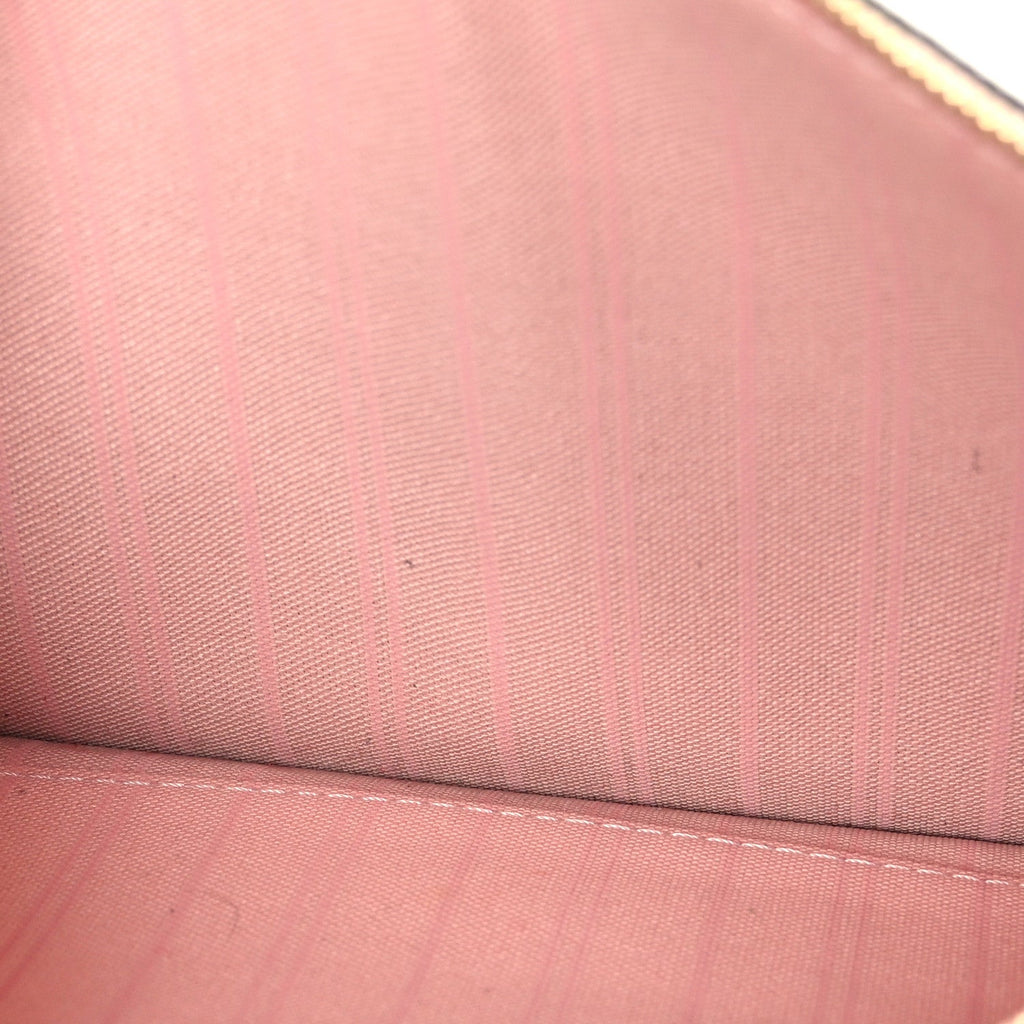 Louis Vuitton Damier Ebene Neverfull MM GM Pochette Rose Ballerine