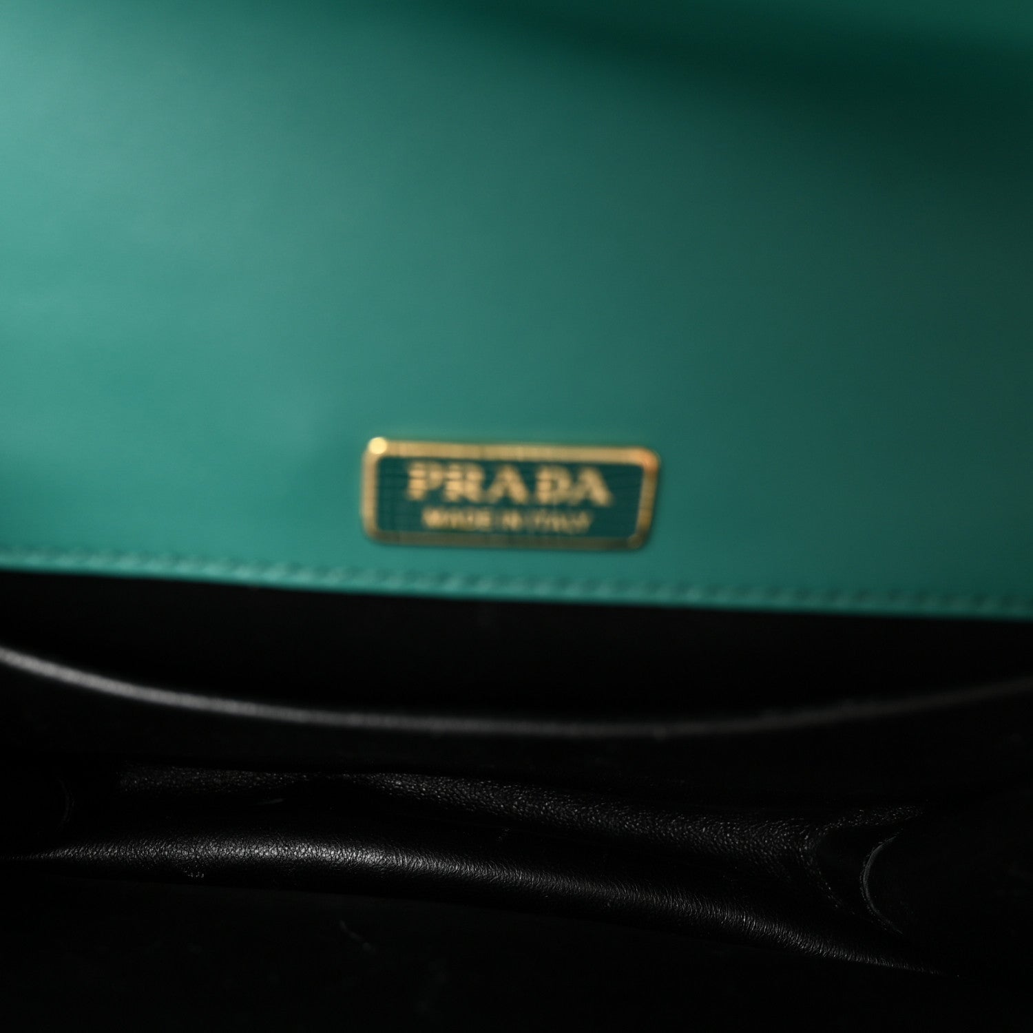 Prada Antic Soft Saffiano Lions Head Cahier Shoulder Bag Assenzio Black