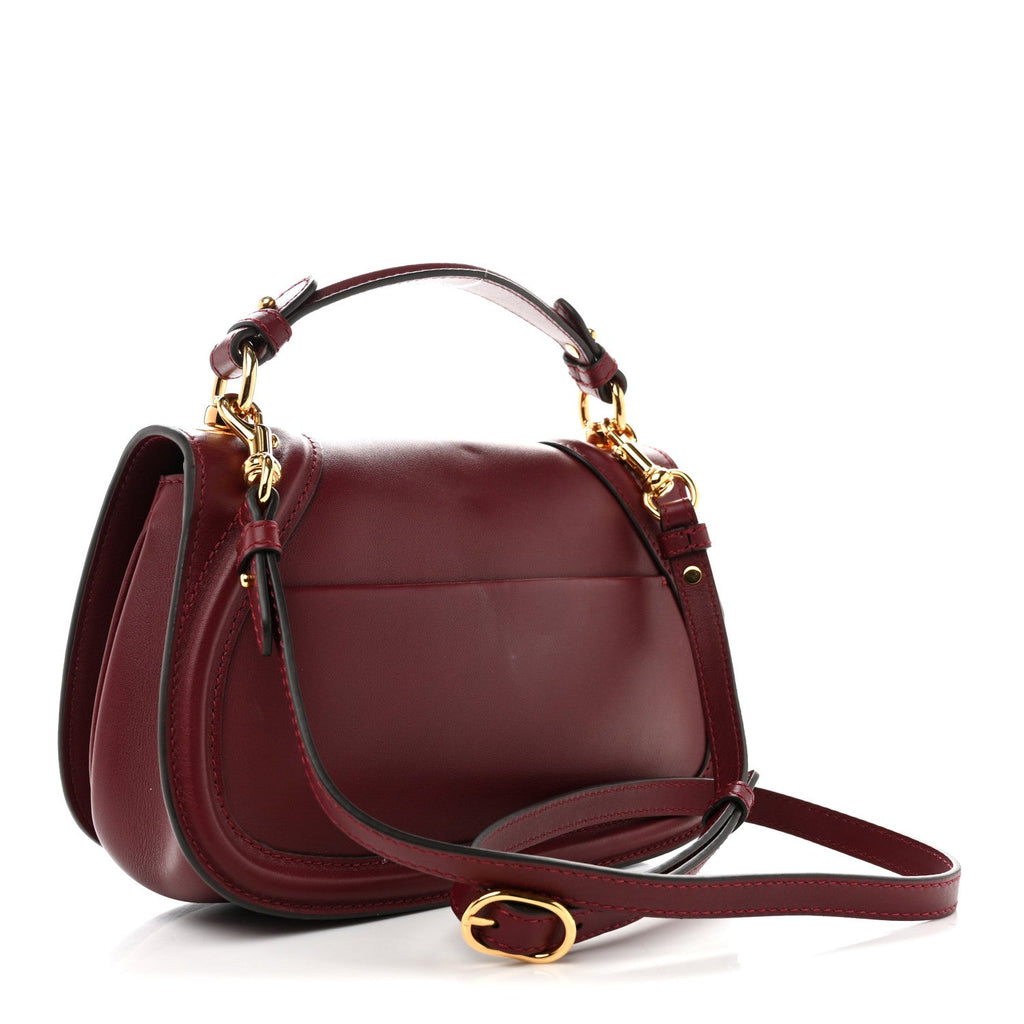 Gucci Roxy Calfskin Medium Blondie Top Handle Bag Rosso Ancora