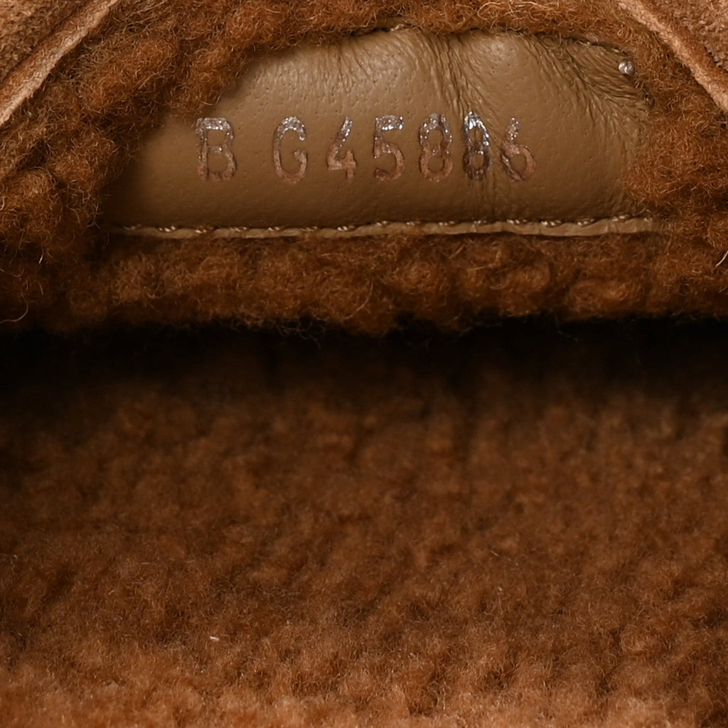 Chanel Suede Calfskin CC Loafers 38.5 Dark Beige