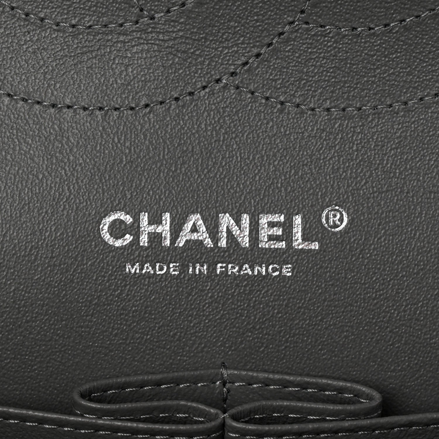 Chanel Caviar Quilted Jumbo Double Flap Grey