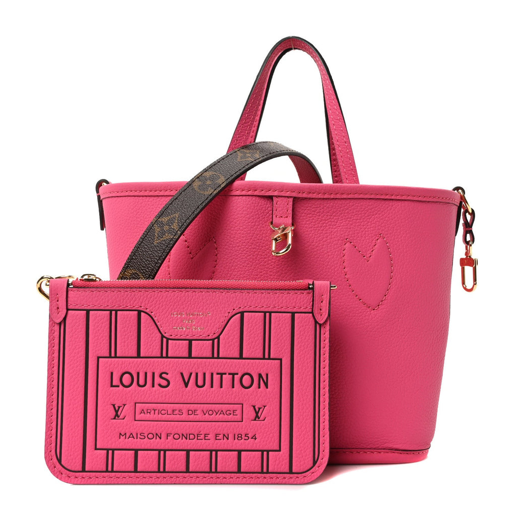 Louis Vuitton Monogram Neverfull Inside Out Bandouliere BB Rose Pondichery