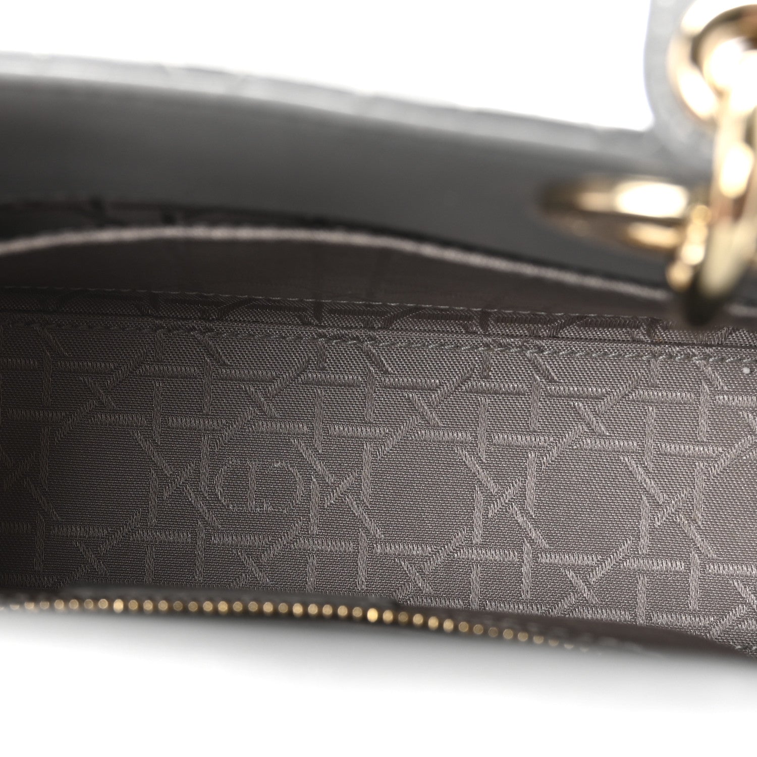 Christian Dior Lambskin Cannage Small My Lucky Badges My Lady Dior Grey