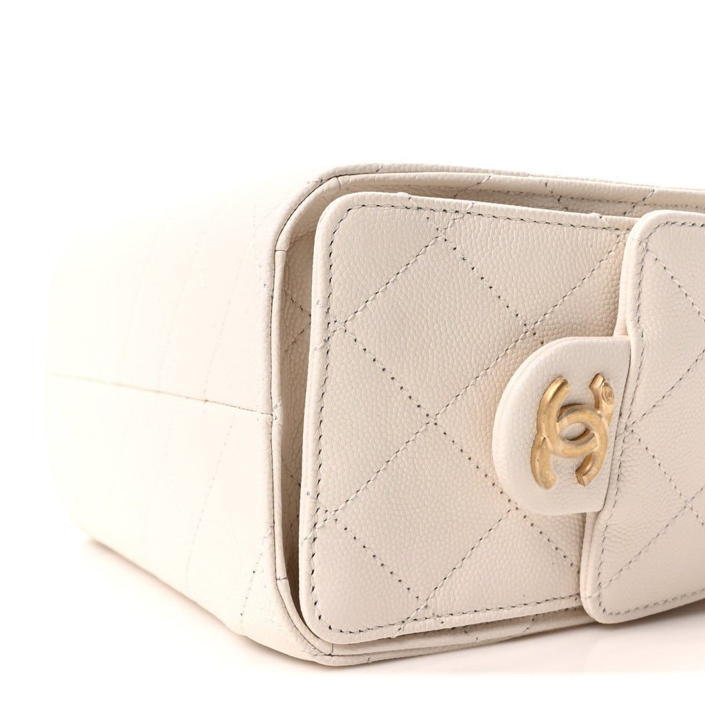 Chanel Caviar Quilted Mini Chanel 25 Handbag White