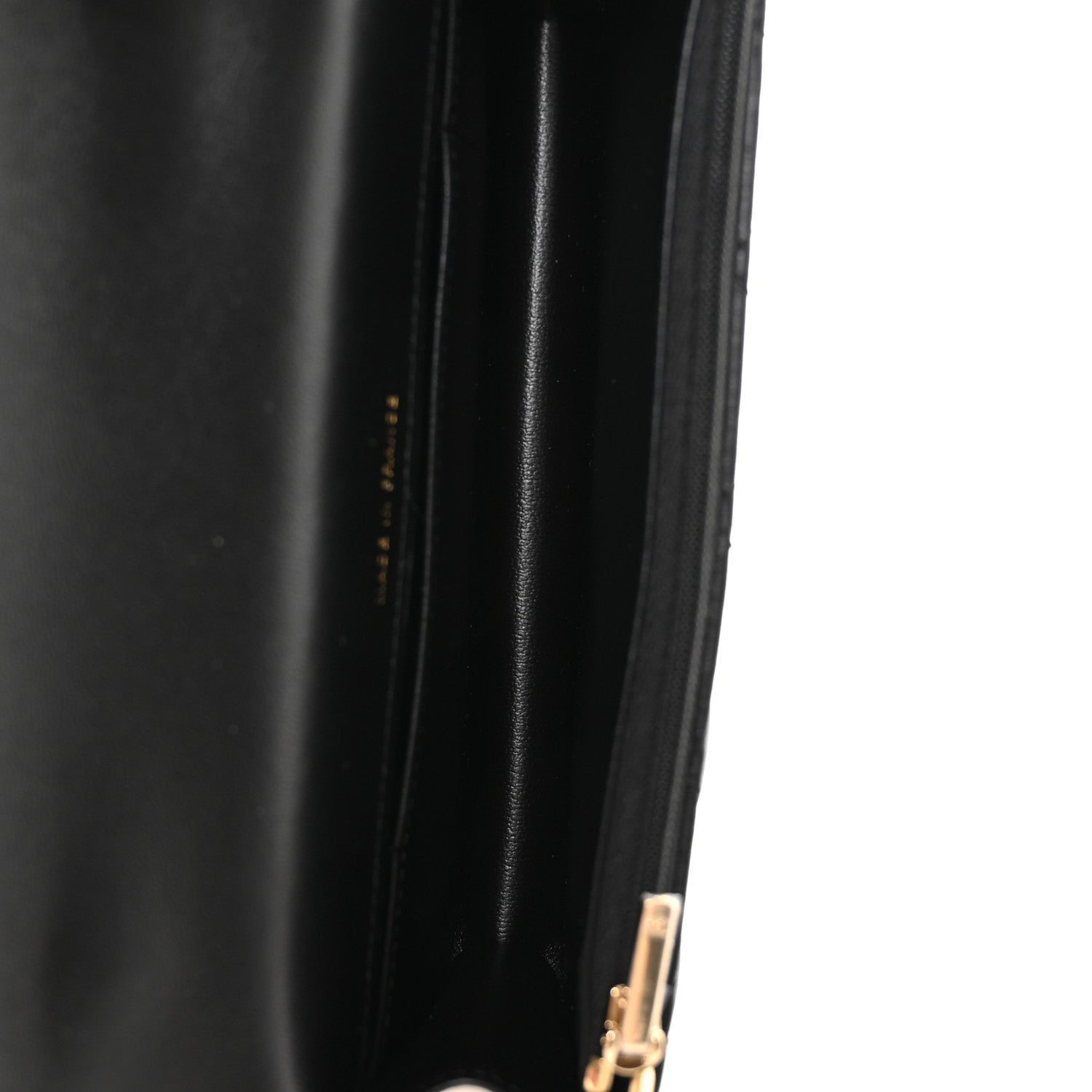 Chanel Lambskin Quilted Flap Phone Holder With Chain Black
