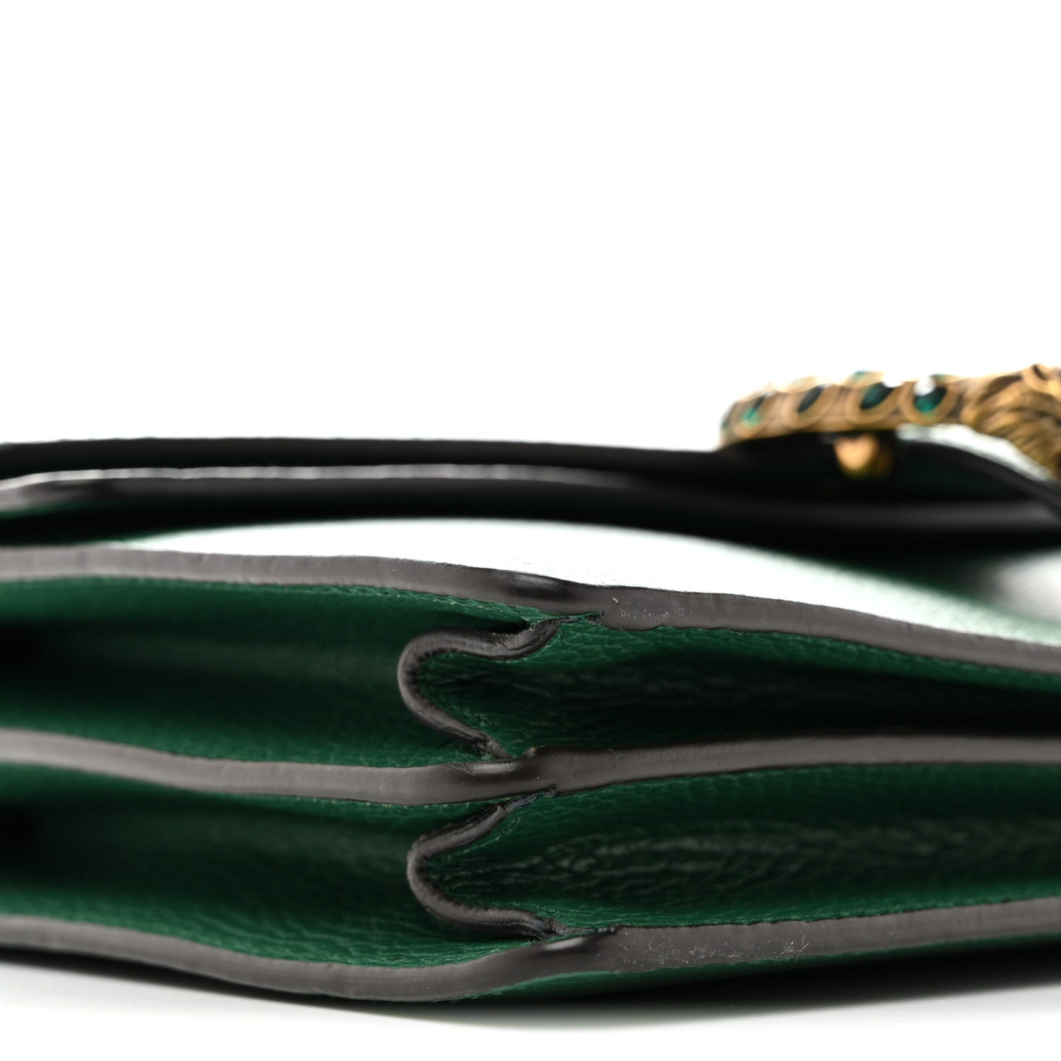 Gucci Dollar Calfskin Crystal Small Dionysus Shoulder Bag Emerald