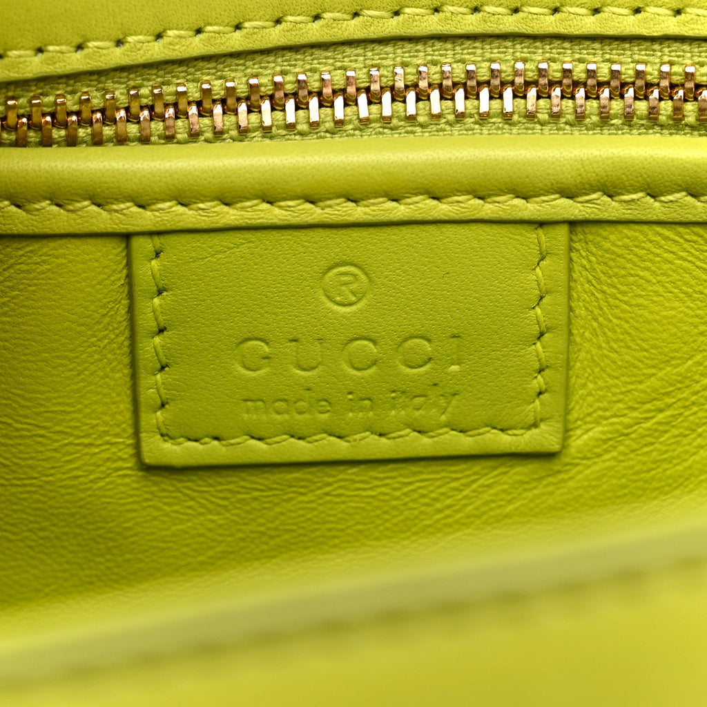 Gucci Calfskin Medium Bamboo Green