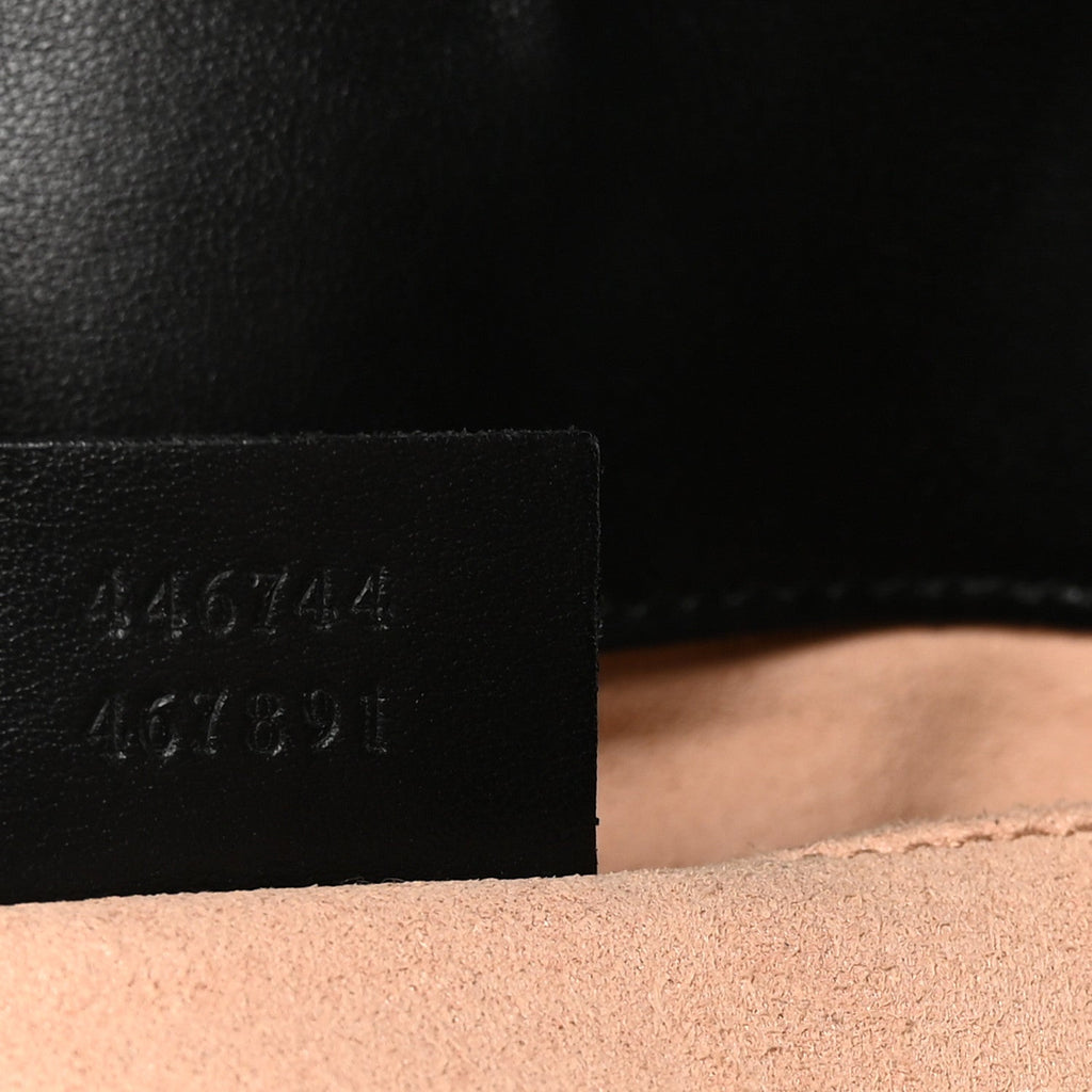 Gucci Calfskin Matelasse Mini GG Marmont Shoulder Bag Black