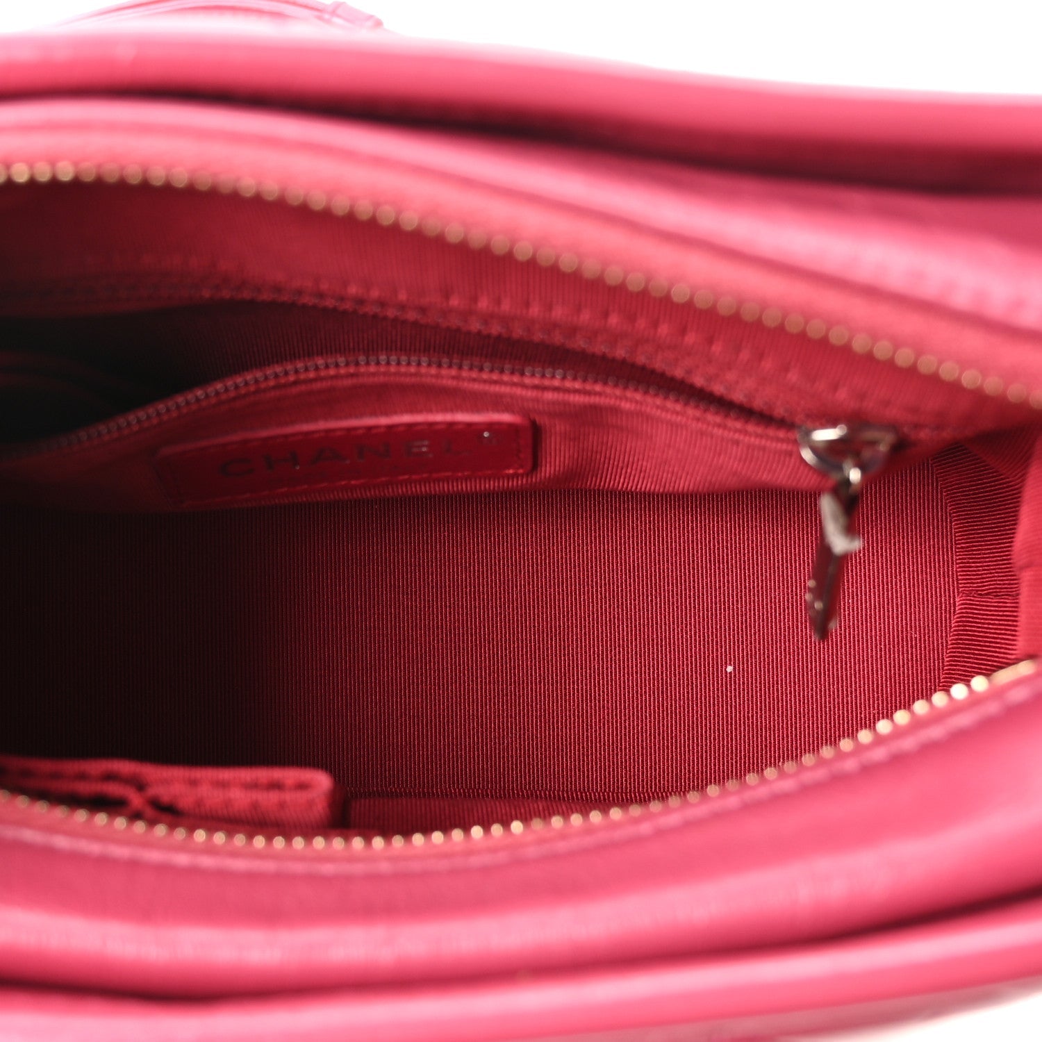 Chanel Aged Calfskin Quilted Small Gabrielle Hobo Fuchsia