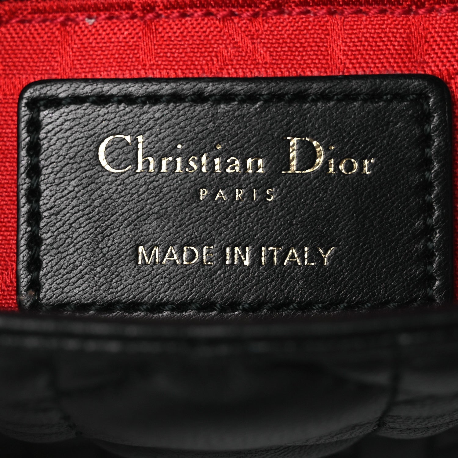 Christian Dior Lambskin Cannage Mini Lady Dior Black
