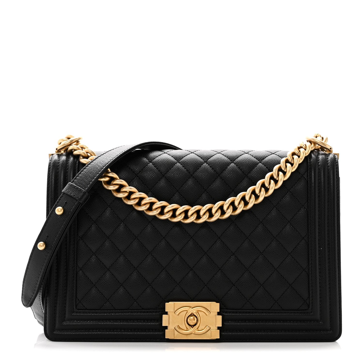 Chanel Caviar Quilted New Medium Boy Flap Black