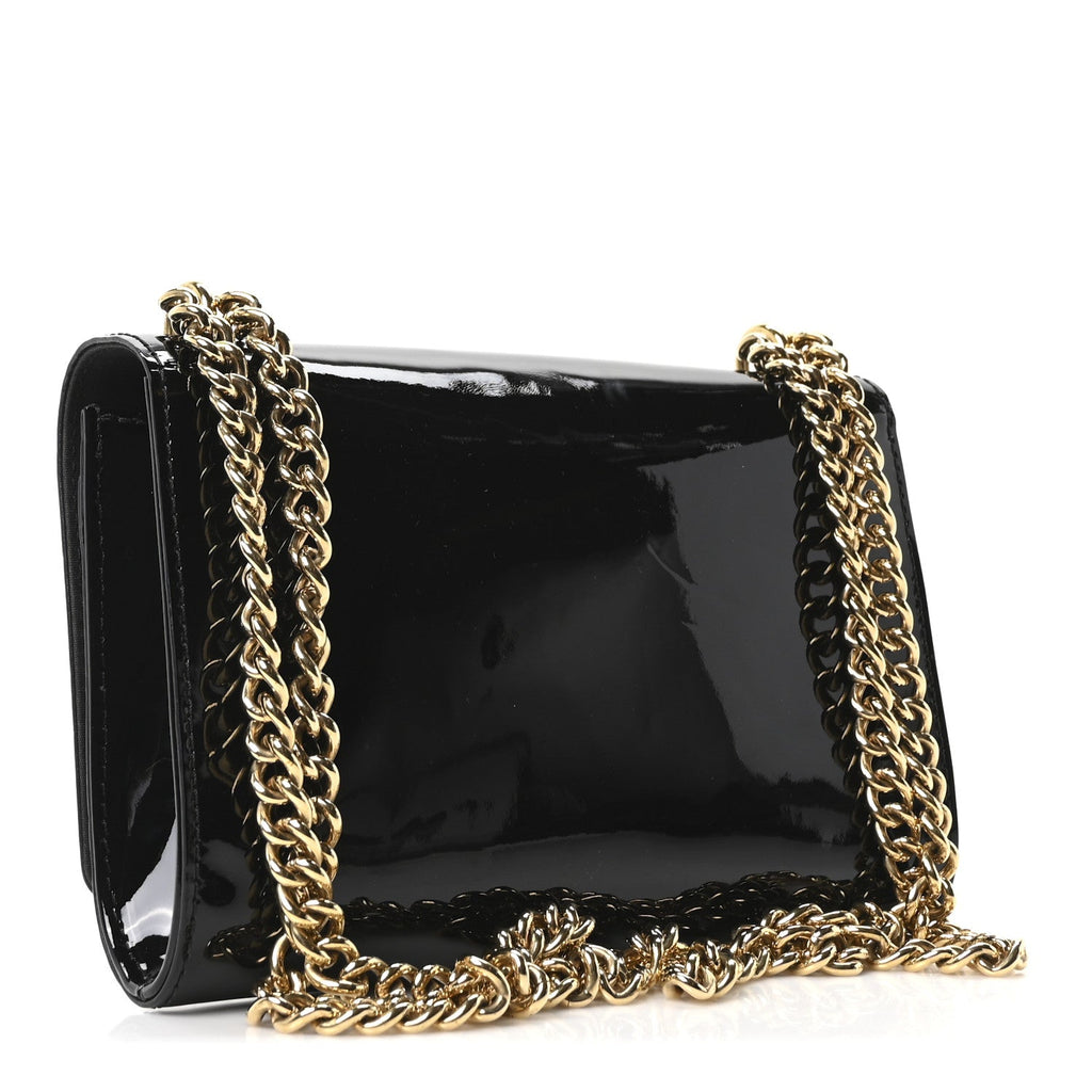 Louis Vuitton Patent Louise PM Chain Clutch Black