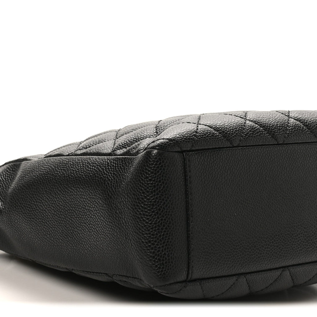 Chanel Caviar Quilted Petit Shopping Tote PST Black