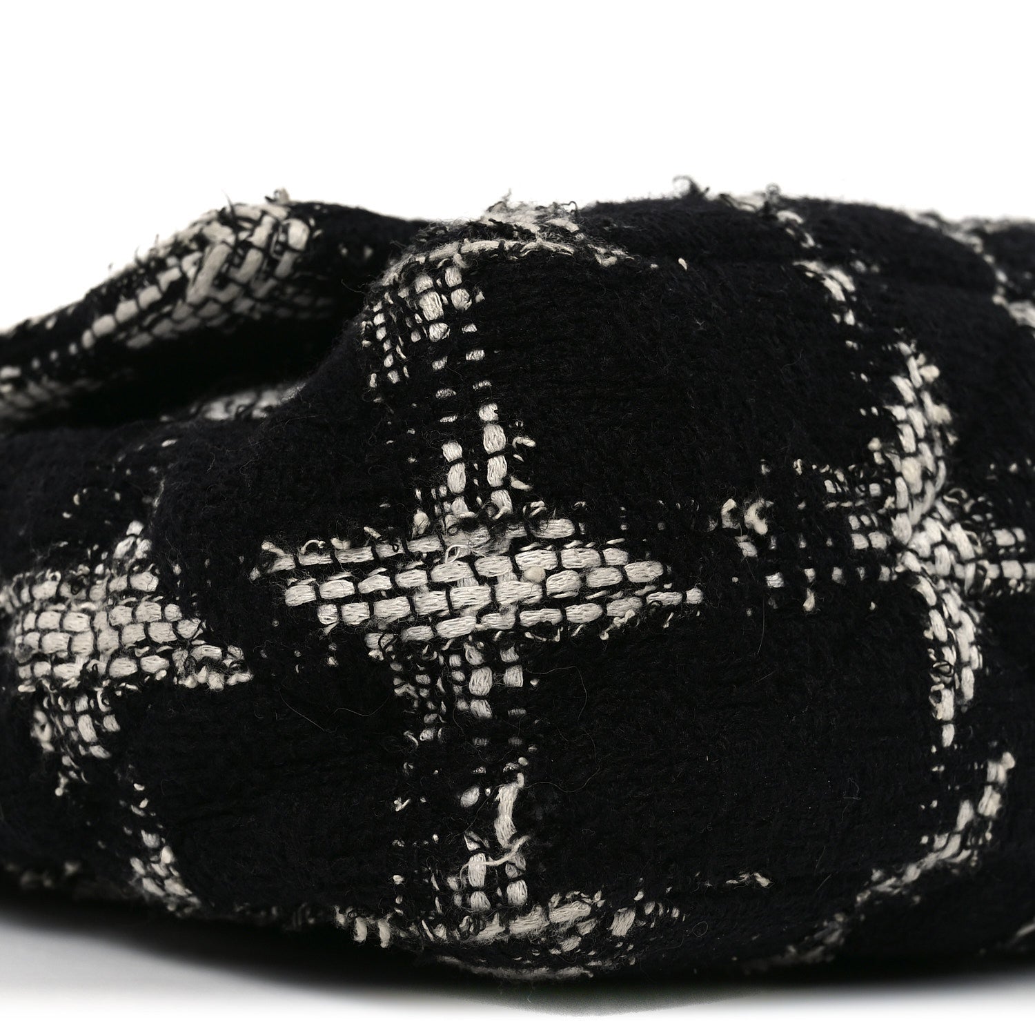 Chanel Tweed Quilted Maxi Chanel 19 Flap Black White