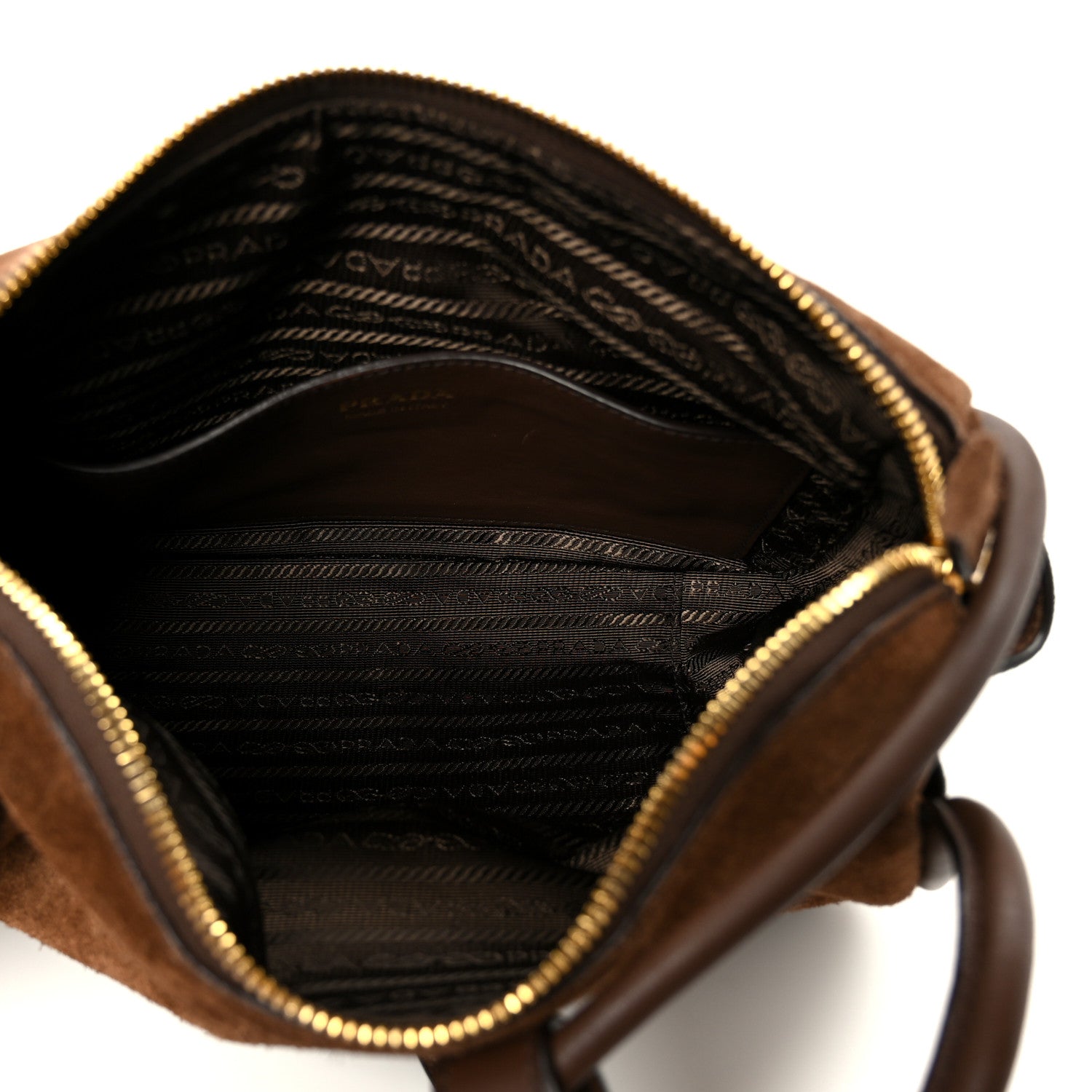 Prada Camoscio Darling Shoulder Bag Cocoa Brown