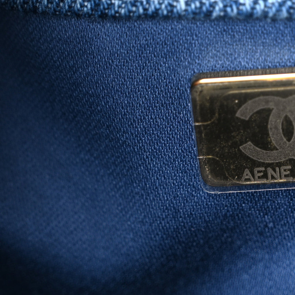 Chanel Washed Denim Quilted Mini Chanel 25 Handbag Blue