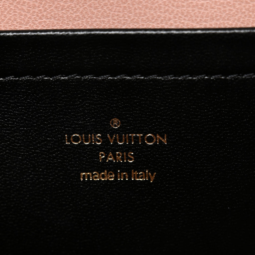 Louis Vuitton Lambskin Embossed Monogram Pochette Coussin Black