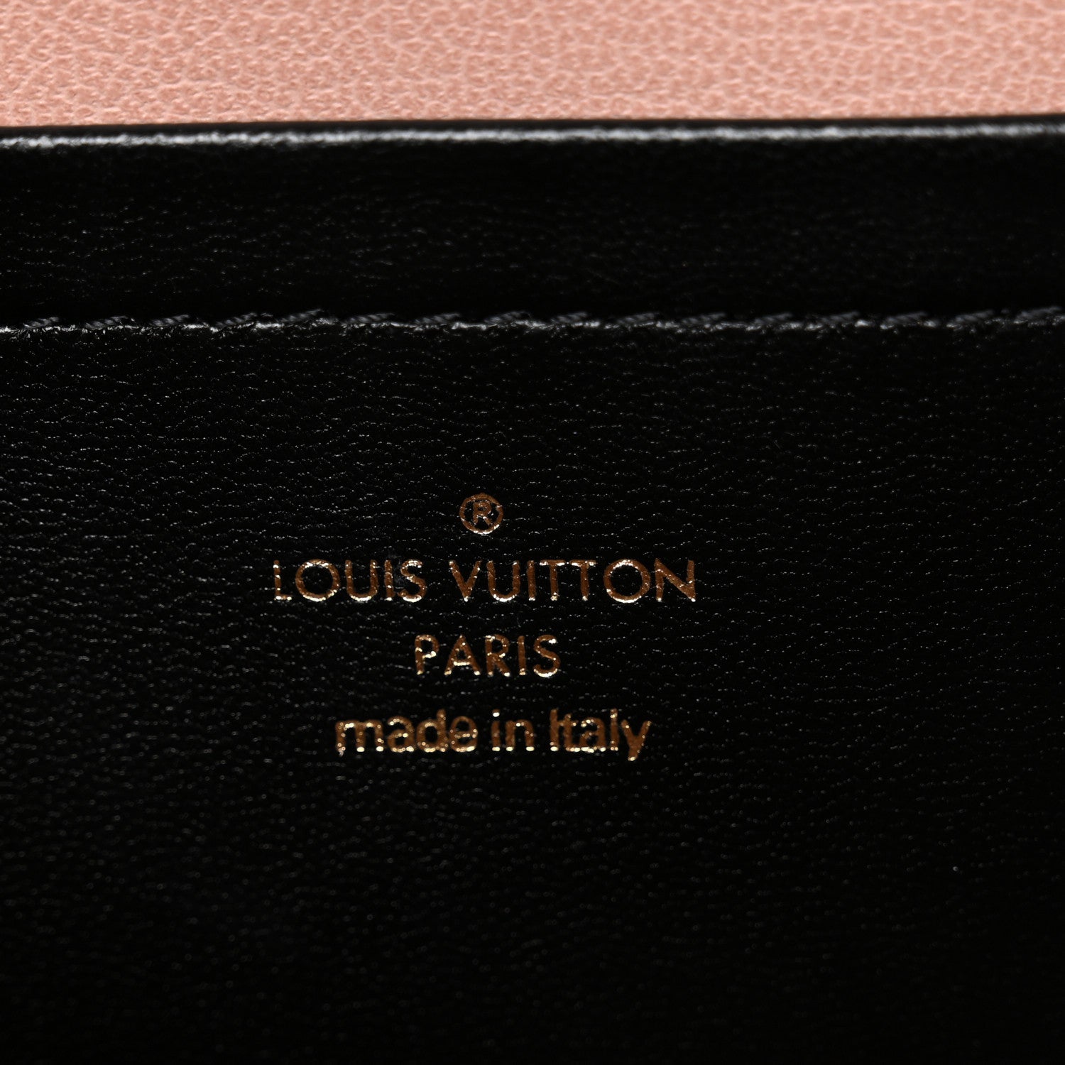 Louis Vuitton Lambskin Embossed Monogram Pochette Coussin Black