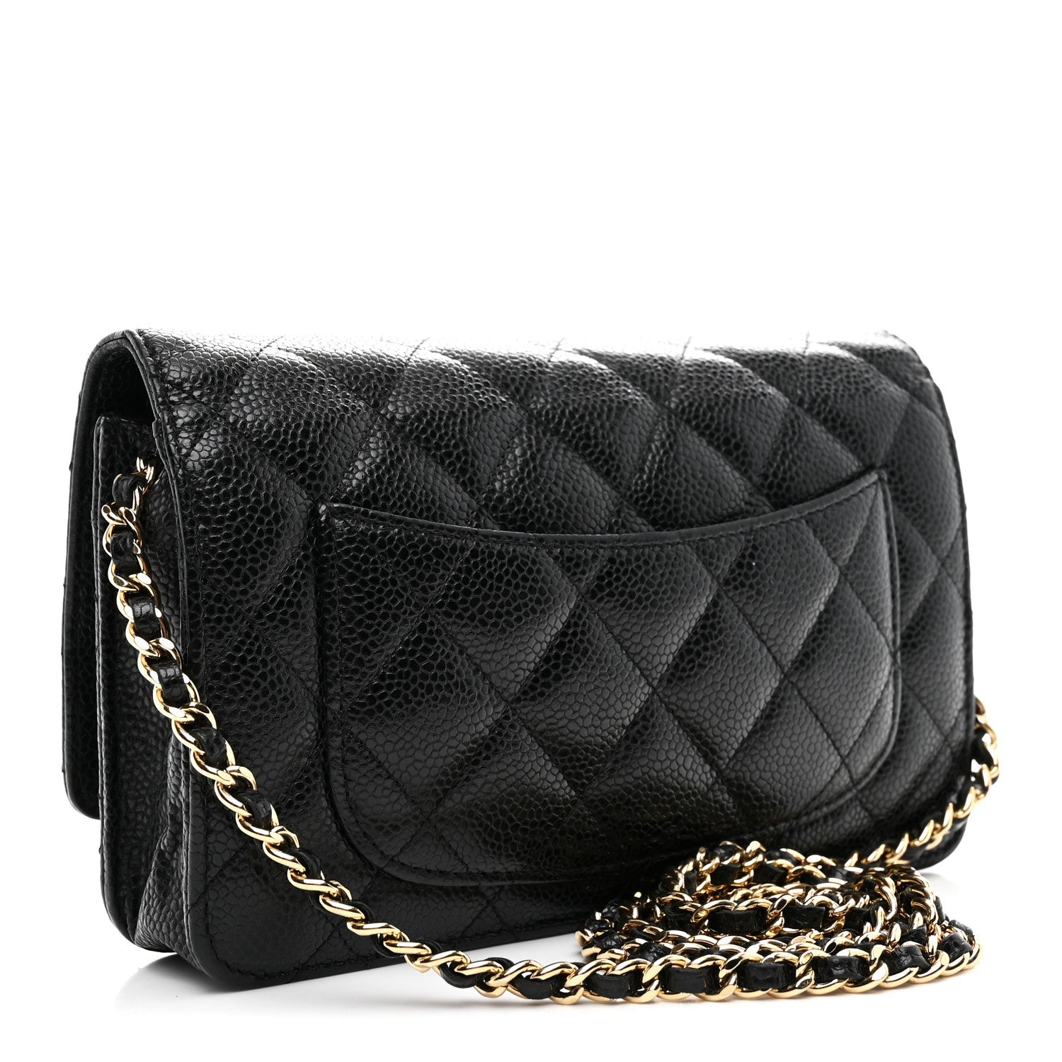 Chanel Caviar Quilted Wallet on Chain WOC Black