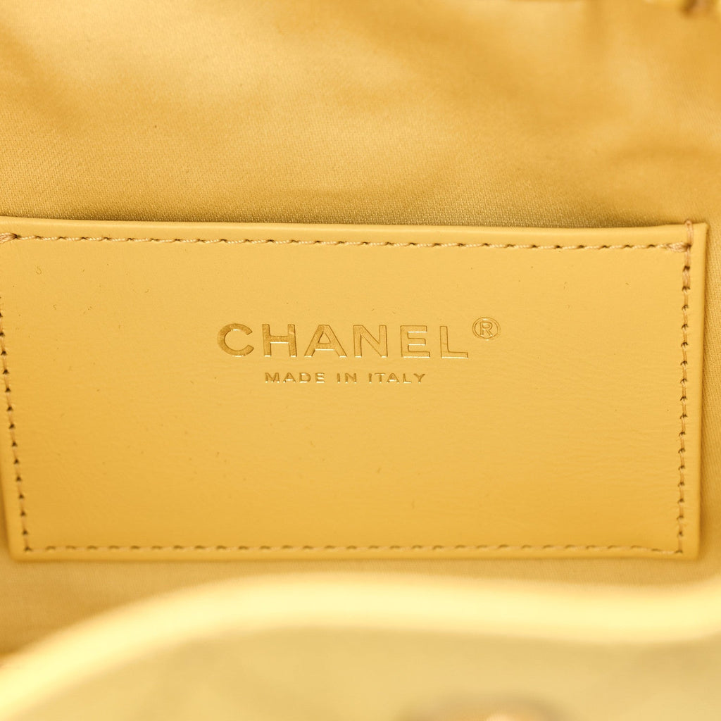 Chanel Caviar Quilted Mini Chanel 25 Handbag Yellow