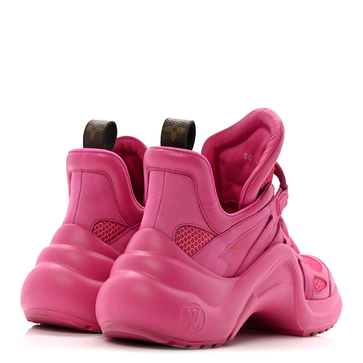Louis Vuitton Calfskin Technical Nylon LV Archlight Sneakers 37 Rose Pop