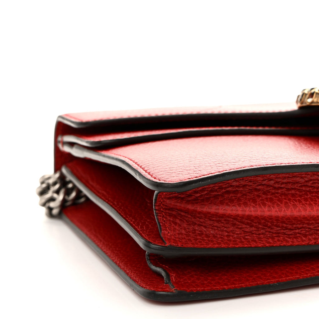 Gucci Dollar Calfskin Swarovski Crystal Small Dionysus Shoulder Bag Hibiscus Red
