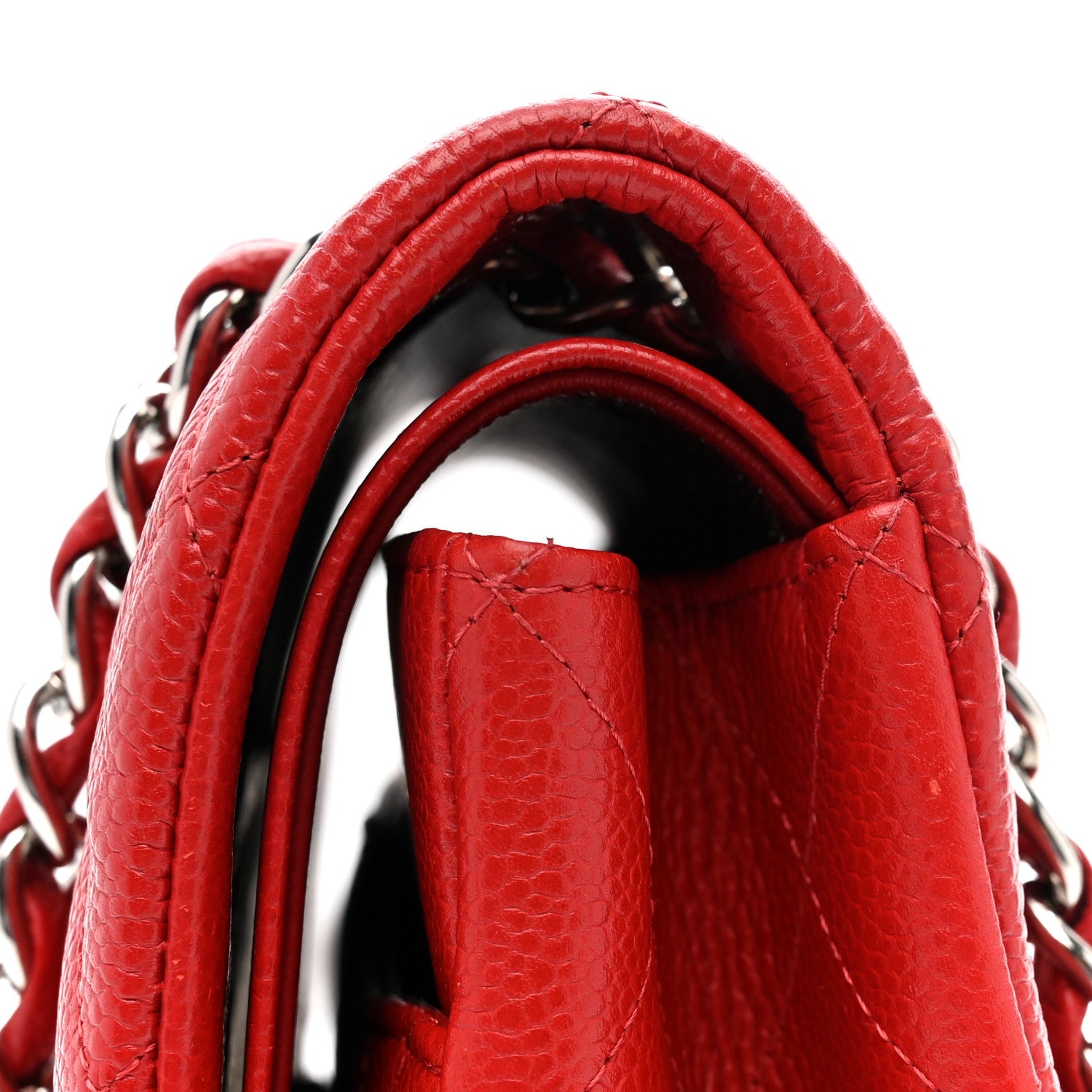 Chanel Caviar Quilted Maxi Double Flap Red