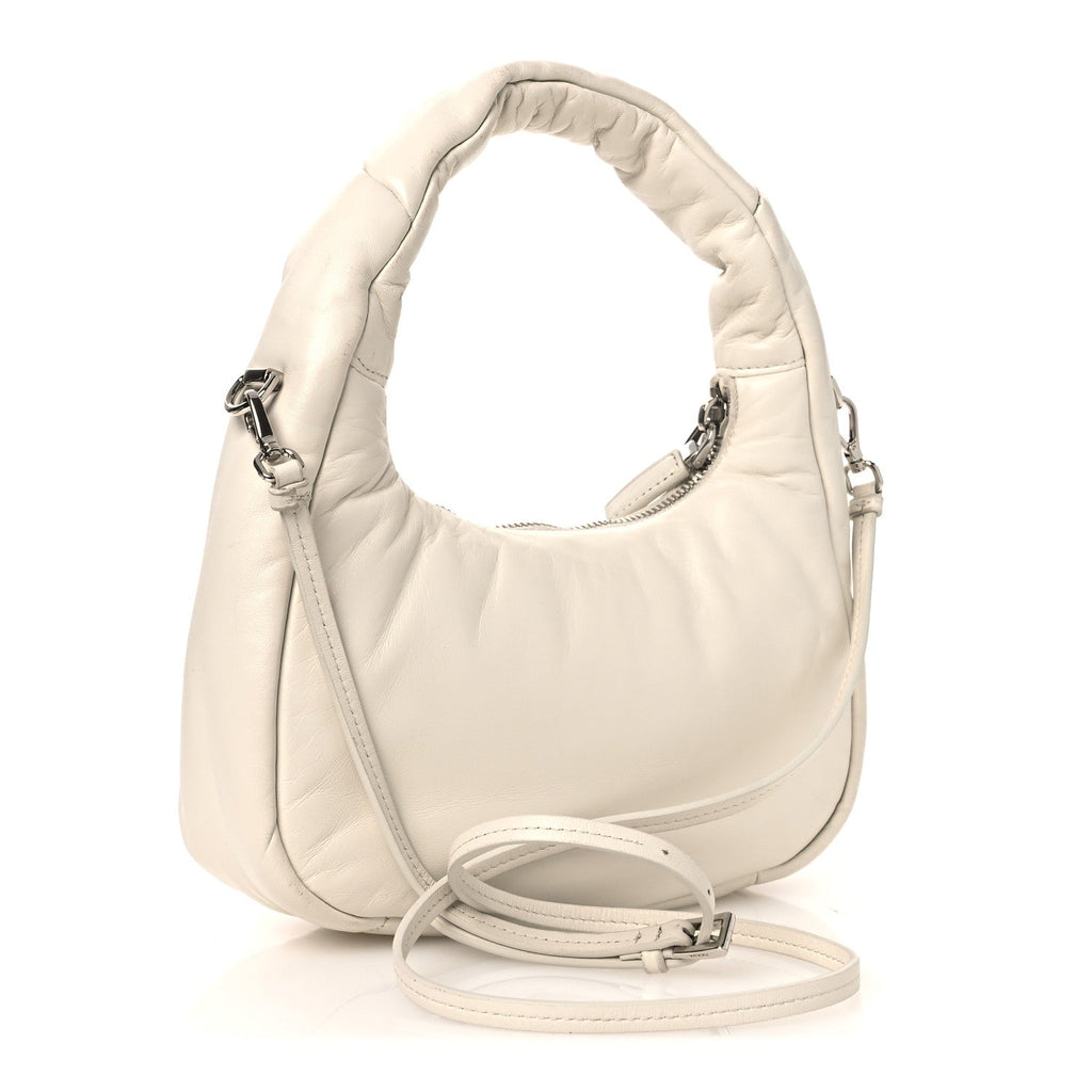 Prada Nappa Soft Padded Mini Bag White