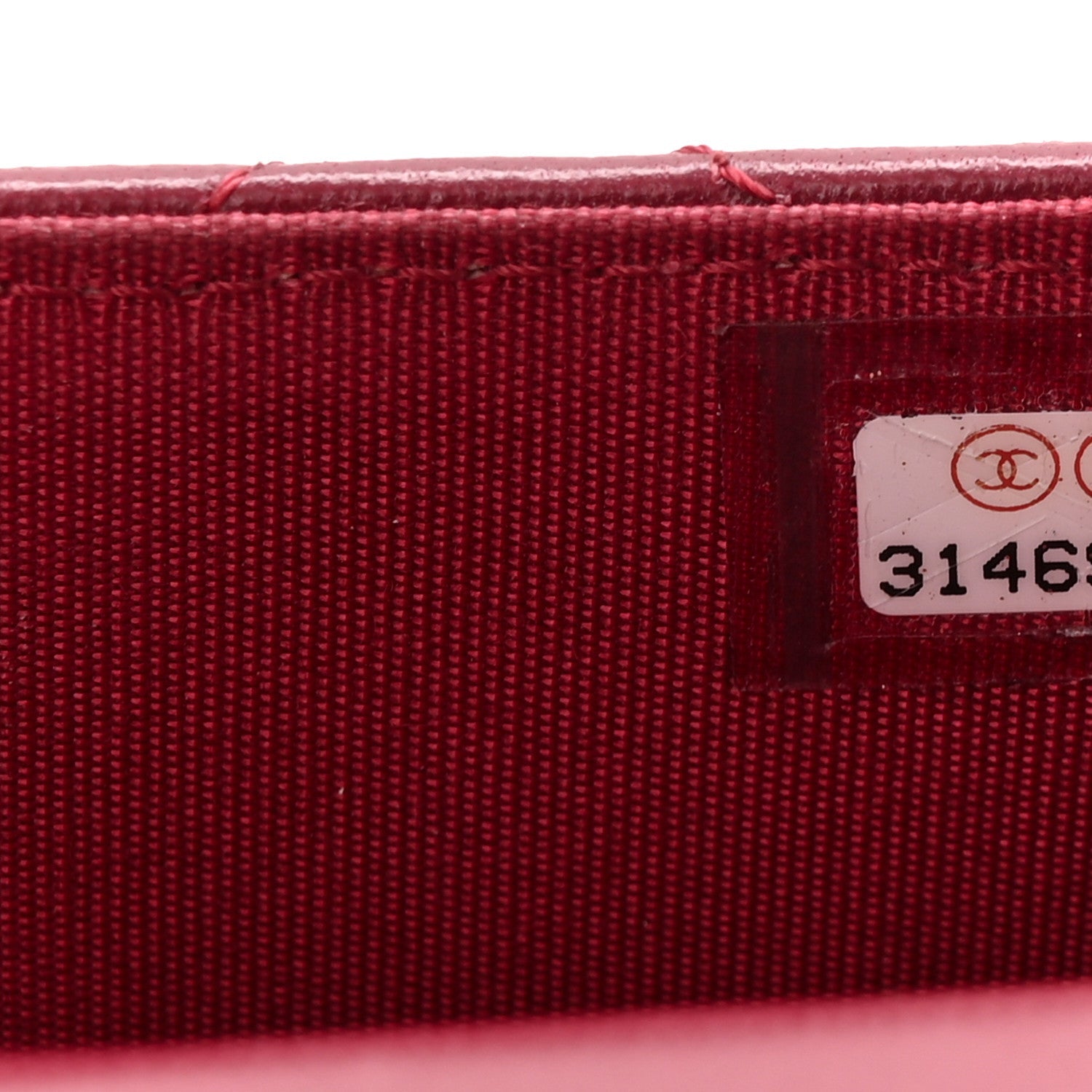 Chanel Lambskin Quilted Top Handle Flap Coin Purse With Chain Burgundy