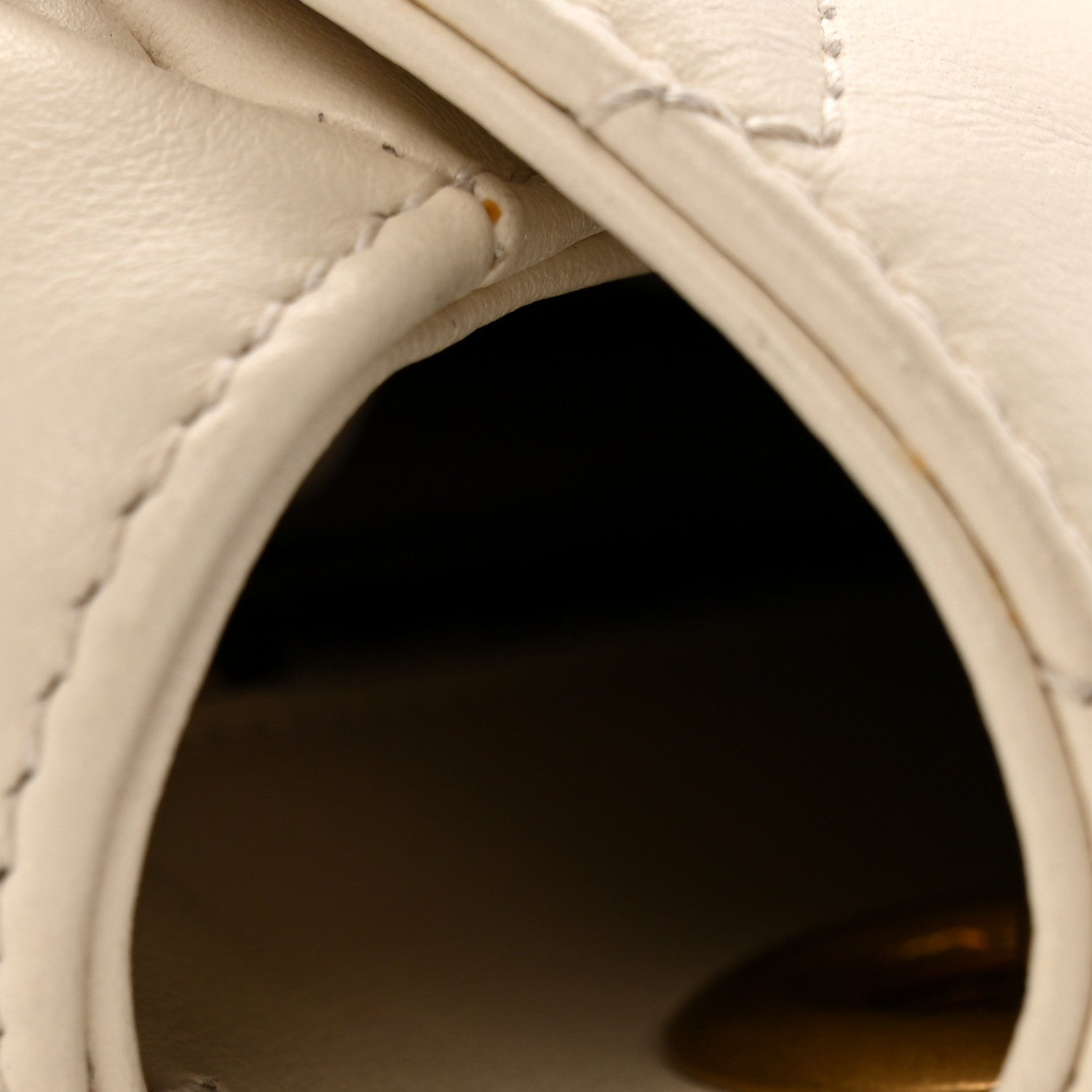 Gucci Calfskin Matelasse Small GG Marmont Shoulder Bag White
