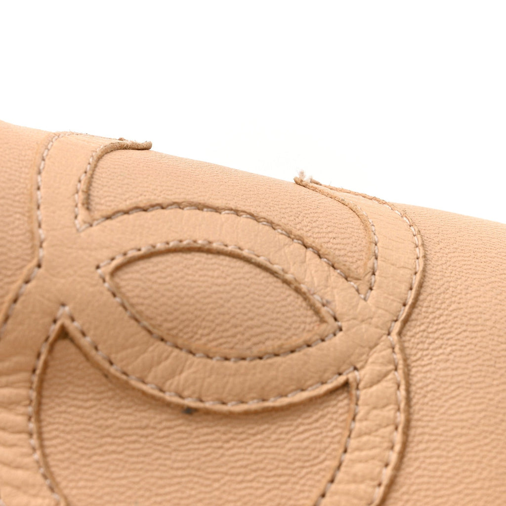 Lambskin CC Espadrilles 36 Beige Black