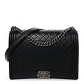 Chanel Lambskin Quilted Large Boy Flap Black