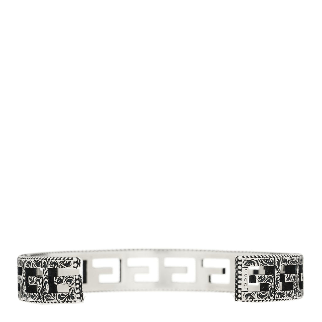 Gucci Sterling Silver Square G Motif Cuff Bracelet