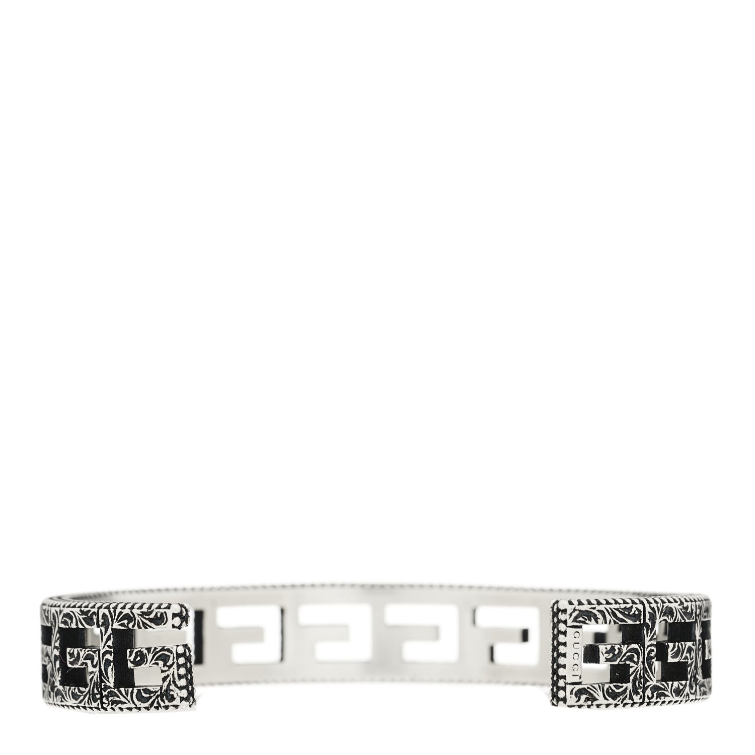 Gucci Sterling Silver Square G Motif Cuff Bracelet
