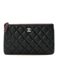 Caviar Quilted Cosmetic Case Black