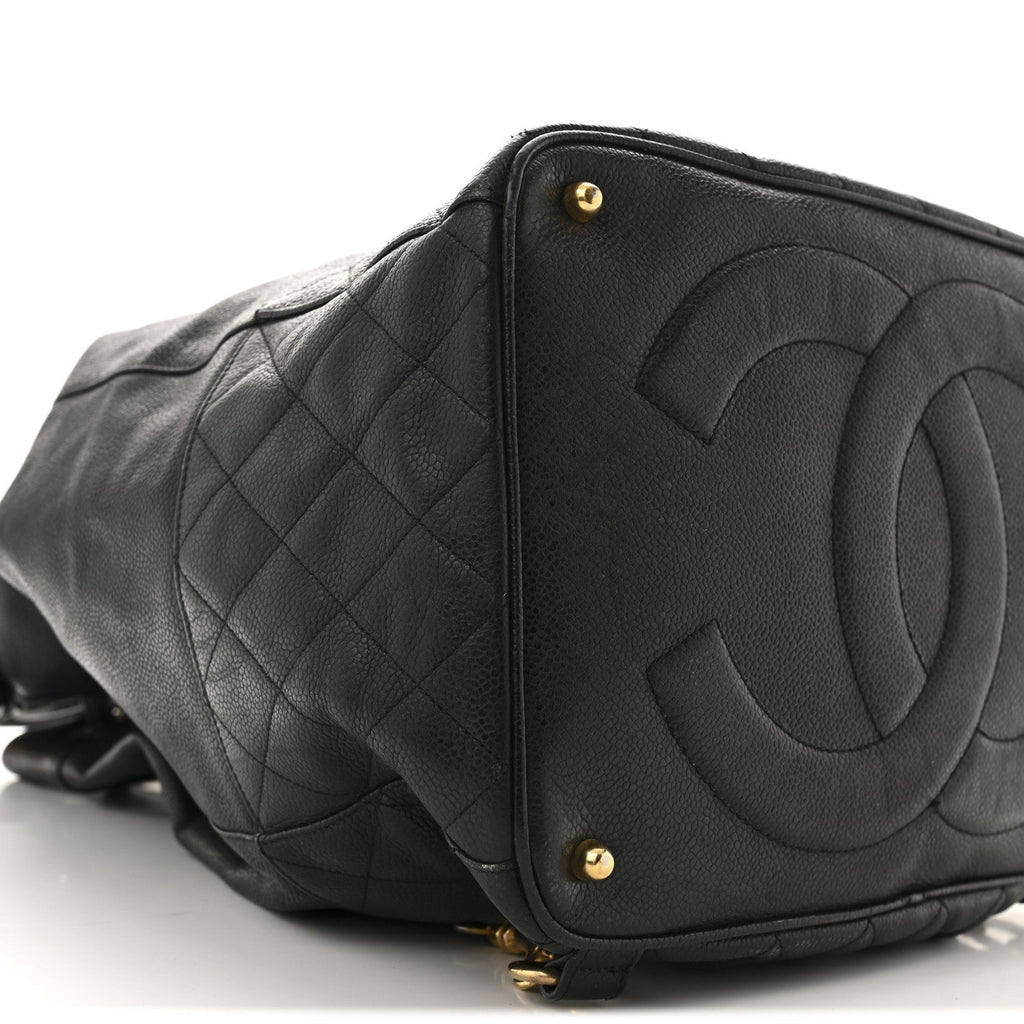Chanel Caviar Quilted Drawstring Backpack Black