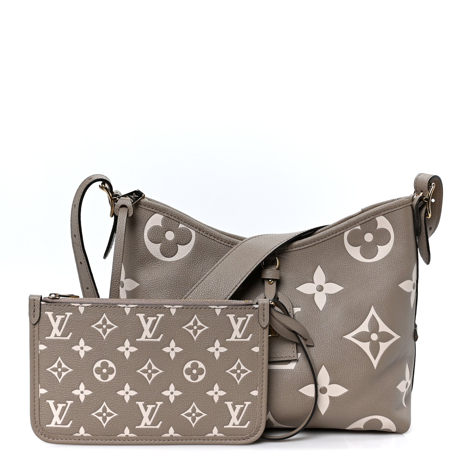 Louis Vuitton Empreinte Monogram Giant CarryAll PM Tourterelle Creme