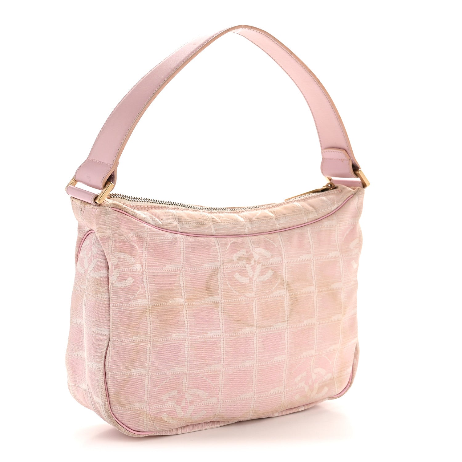 Chanel Nylon Travel Ligne Hobo Pink