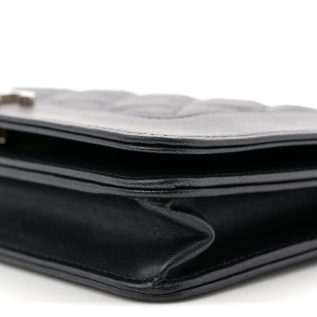 Chanel Caviar Quilted Vintage Mademoiselle Wallet On Chain WOC Black