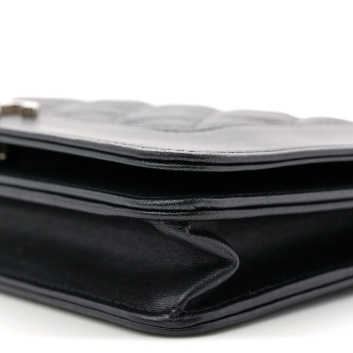 Chanel Caviar Quilted Vintage Mademoiselle Wallet On Chain WOC Black