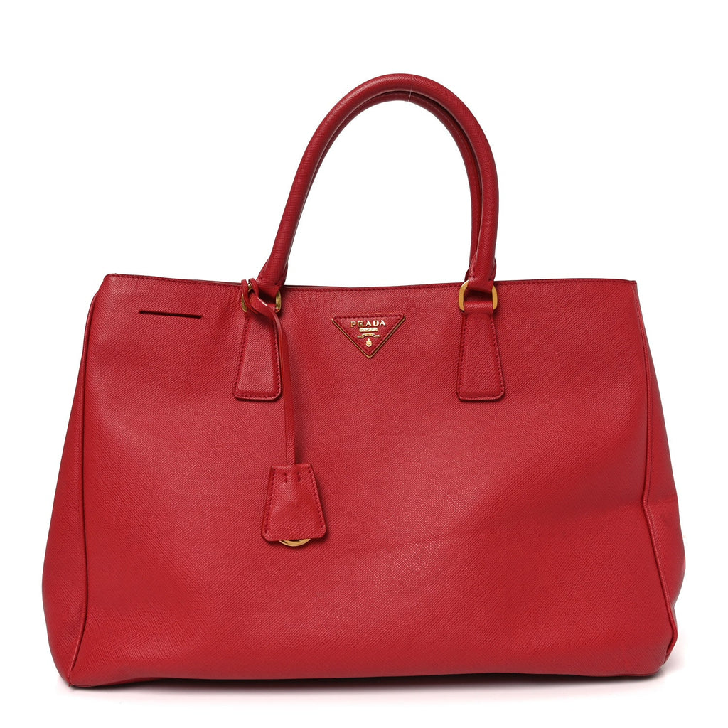 Prada Saffiano Lux Large Tote Fuoco