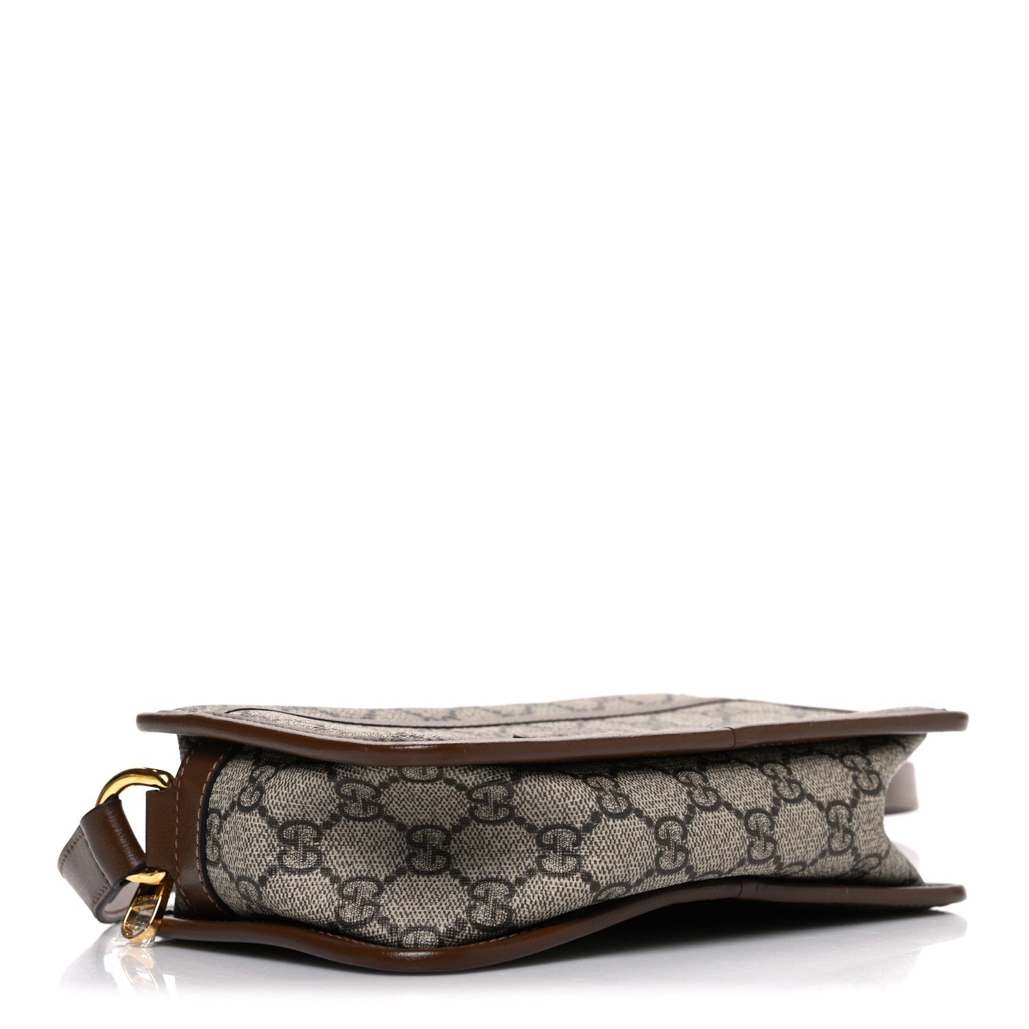 Gucci GG Supreme Monogram Azalea Calfskin Mini Retro Interlocking G Shoulder Bag Beige Ebony Brown Sugar