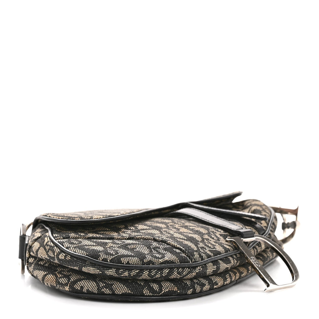 Christian Dior Monogram Saddle Bag Black